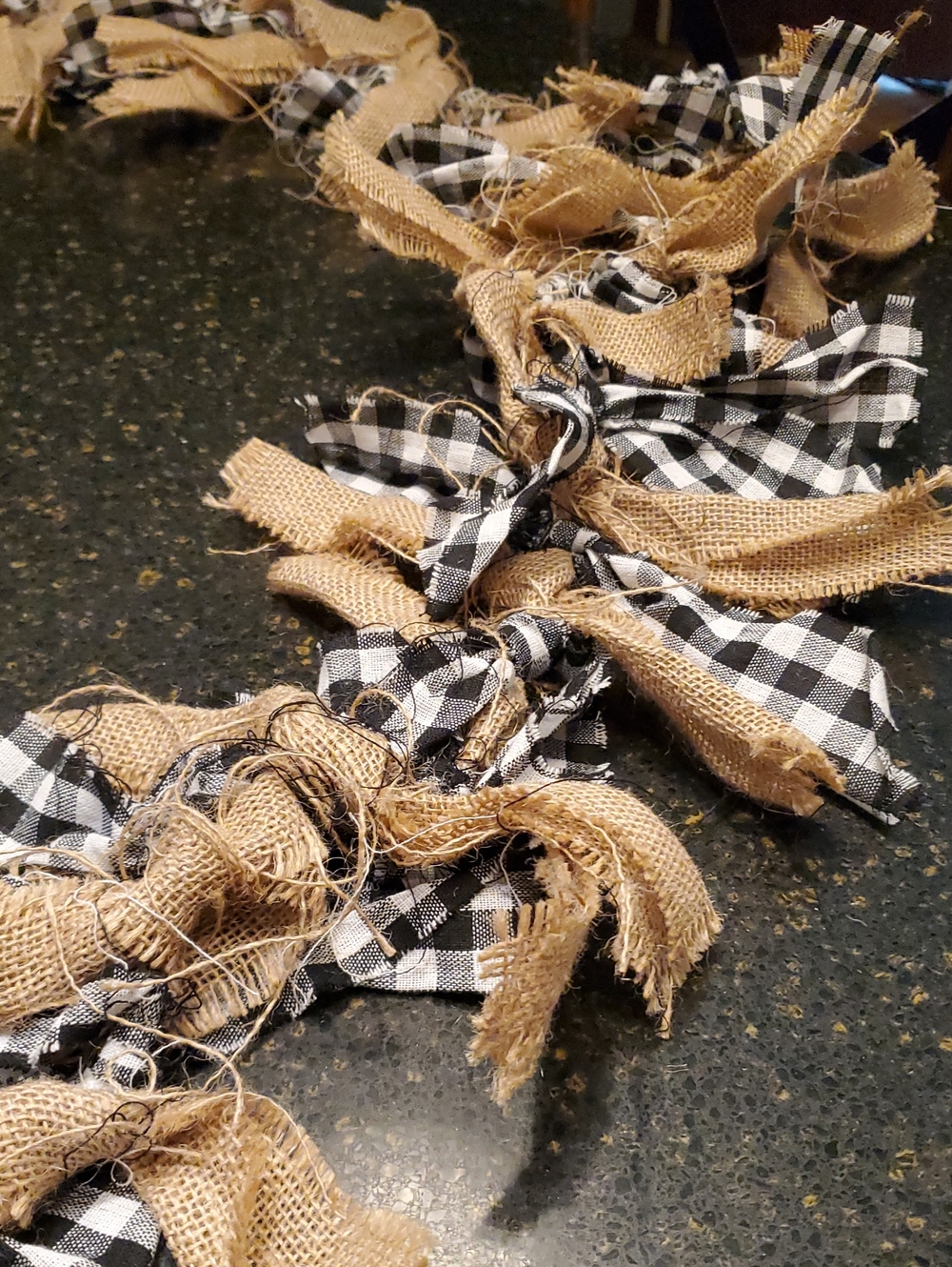 Rustic Black & Natural Burlap Garland - Home Party Supplies